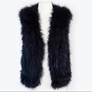 Marabou feather vest